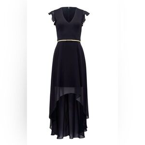 Ever New Black High Low Dress with Belt